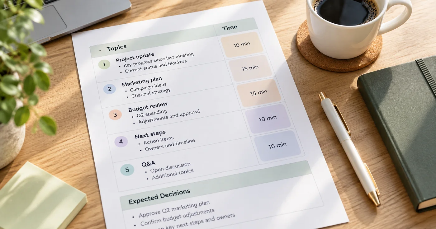 Meeting Agenda Template for Better Decisions