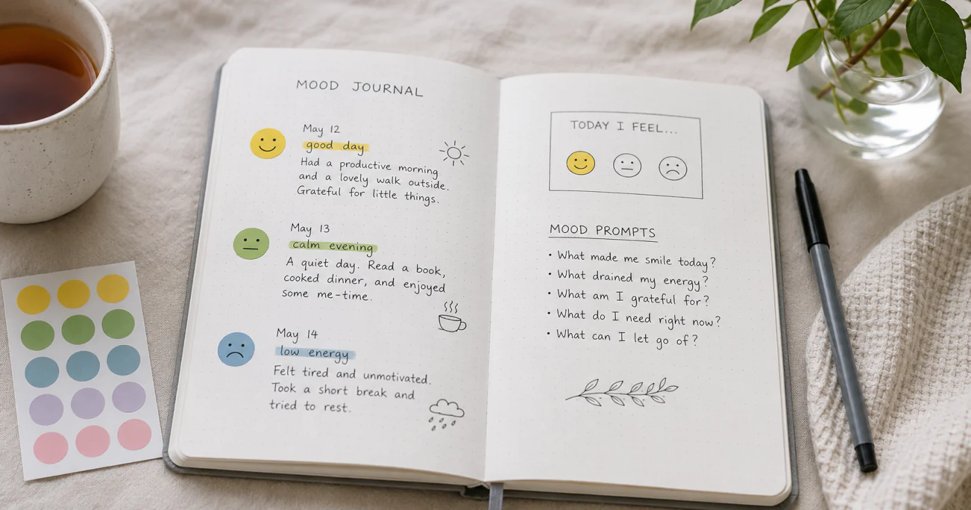 Mood Journal Ideas and Prompts to Track Your Feelings