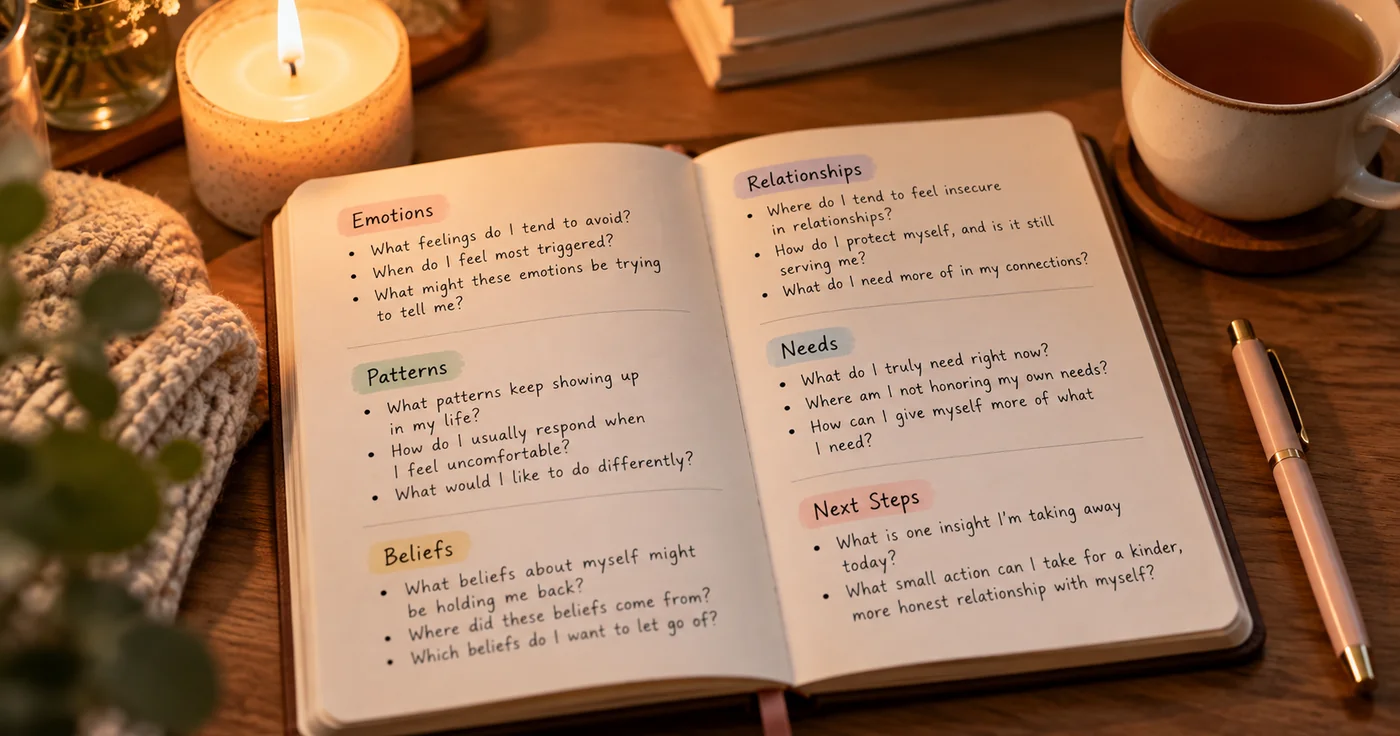 Gentle Shadow Work Journal Prompts for Self-Reflection