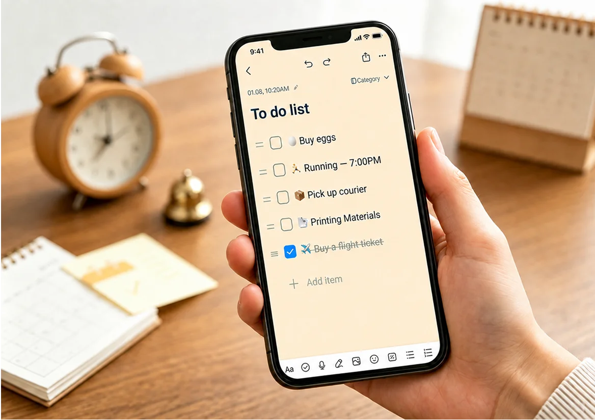 A daily reminder notification from EasyNotes
